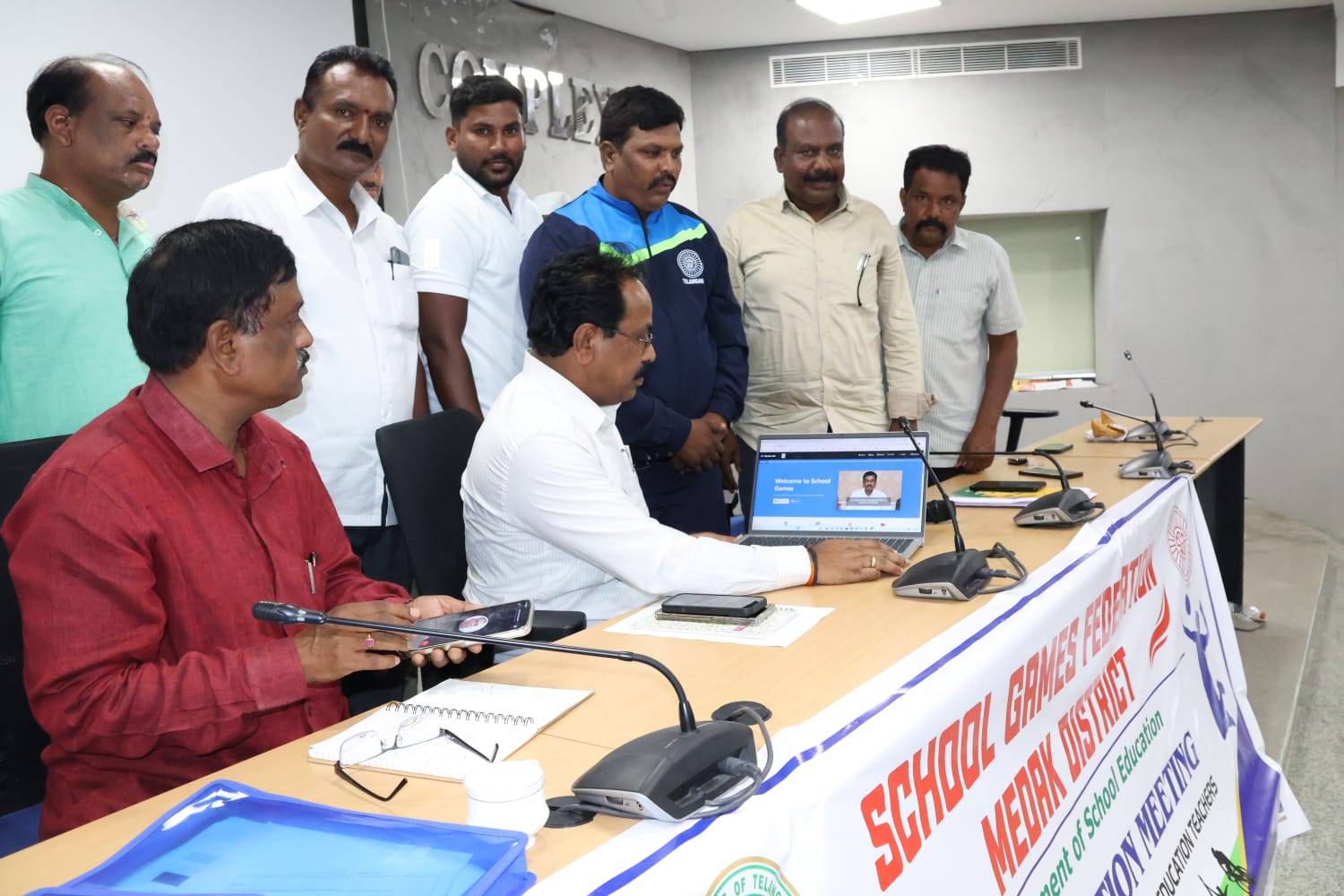 Launcing of SGF portal by Sri. Menchu Nagesh garu Hon'ble Addl. Collector, Medak along with Sri. S. Raju DEO Medak